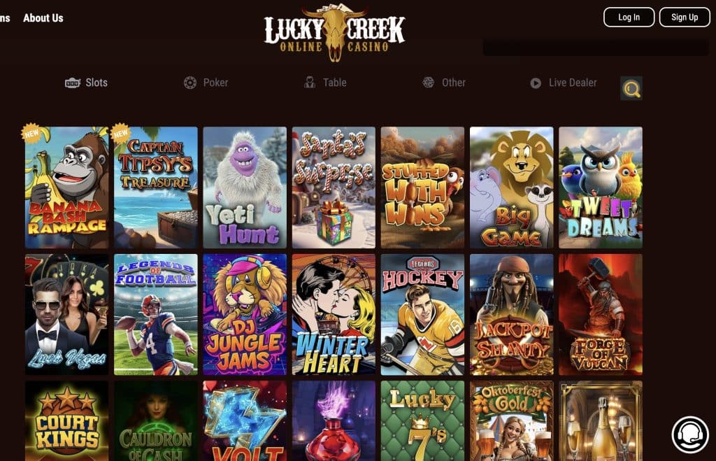 Lucky Creek Screenshot Washington Online Casino